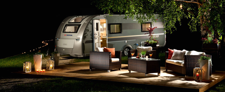 2014 Adria Astella Glam at night